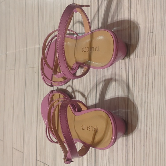 Talbots Capri Multi Strap Patent Leather Mini Wedge Sandals Size 8.5 - Picture 5 of 7